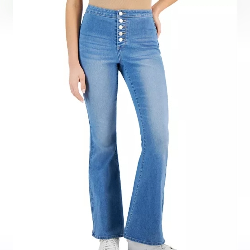 DollhouseJuniors' Curvy High-Rise Flare-Leg Jeans W25 L32 Size 3